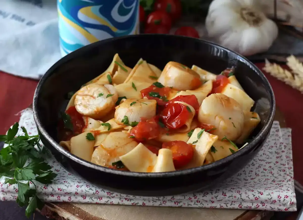 Pâtes aux Saint-Jacques : recette facile, rapide et raffinée