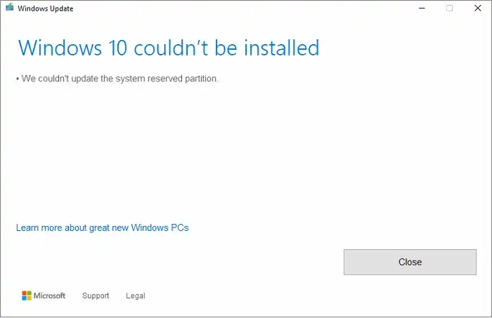 Partycja zarezerwowana Windows: Napraw błąd aktualizacji raz na zawsze
