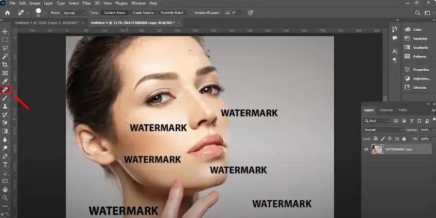 Jak usunąć znak wodny w Photoshopie? AI, klasyka i prawo.