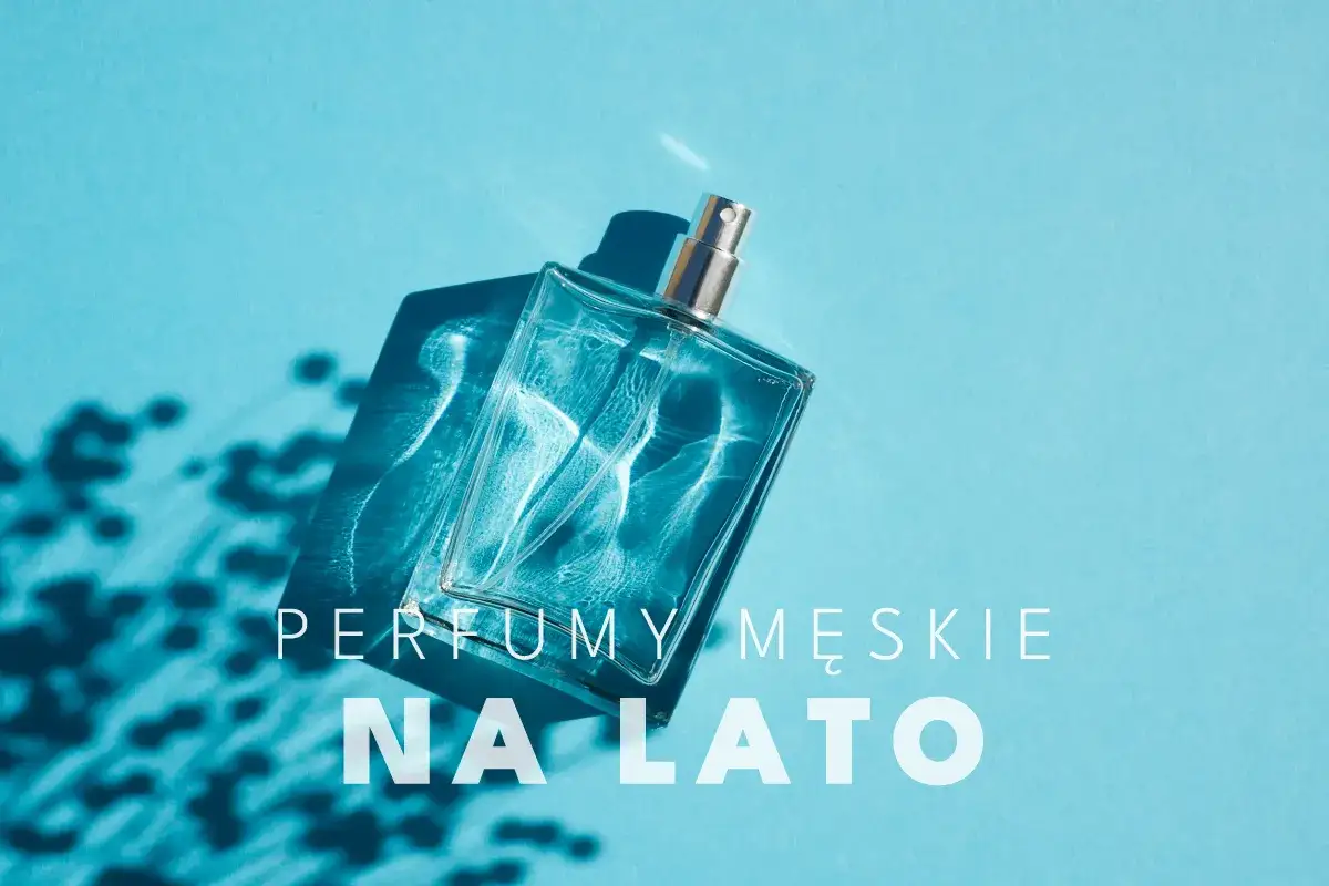 Szklana butelka wody toaletowej męskiej na letnie dni. Czysty zapach na upalne chwile.