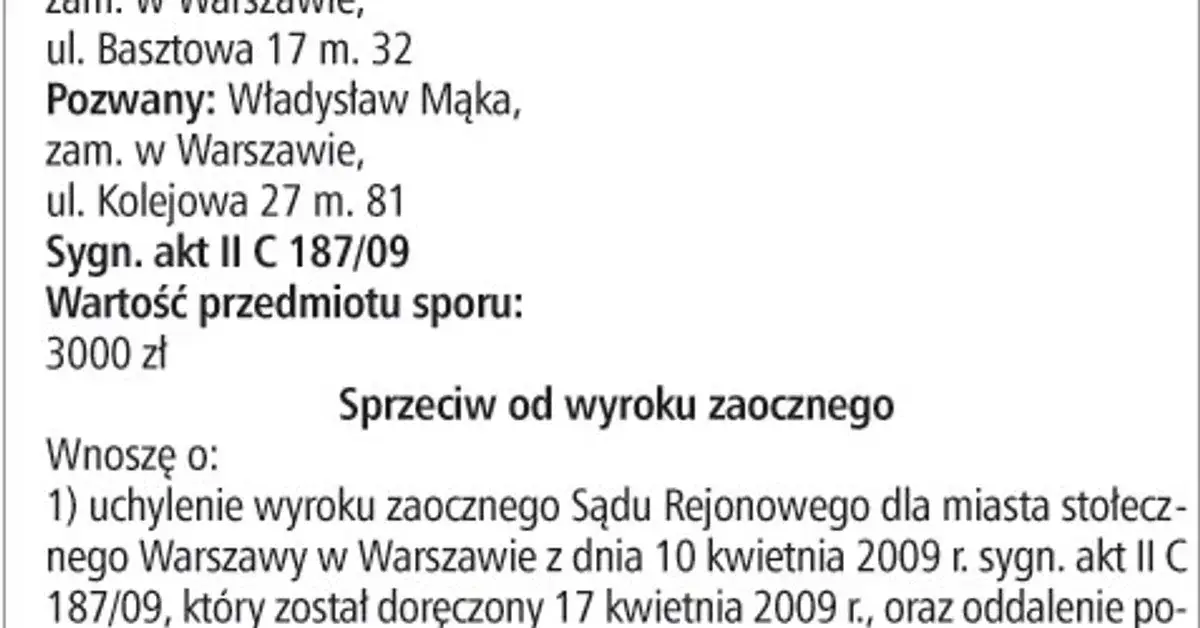 Wyrok zaoczny: Co to jest? Jak się bronić i uniknąć?