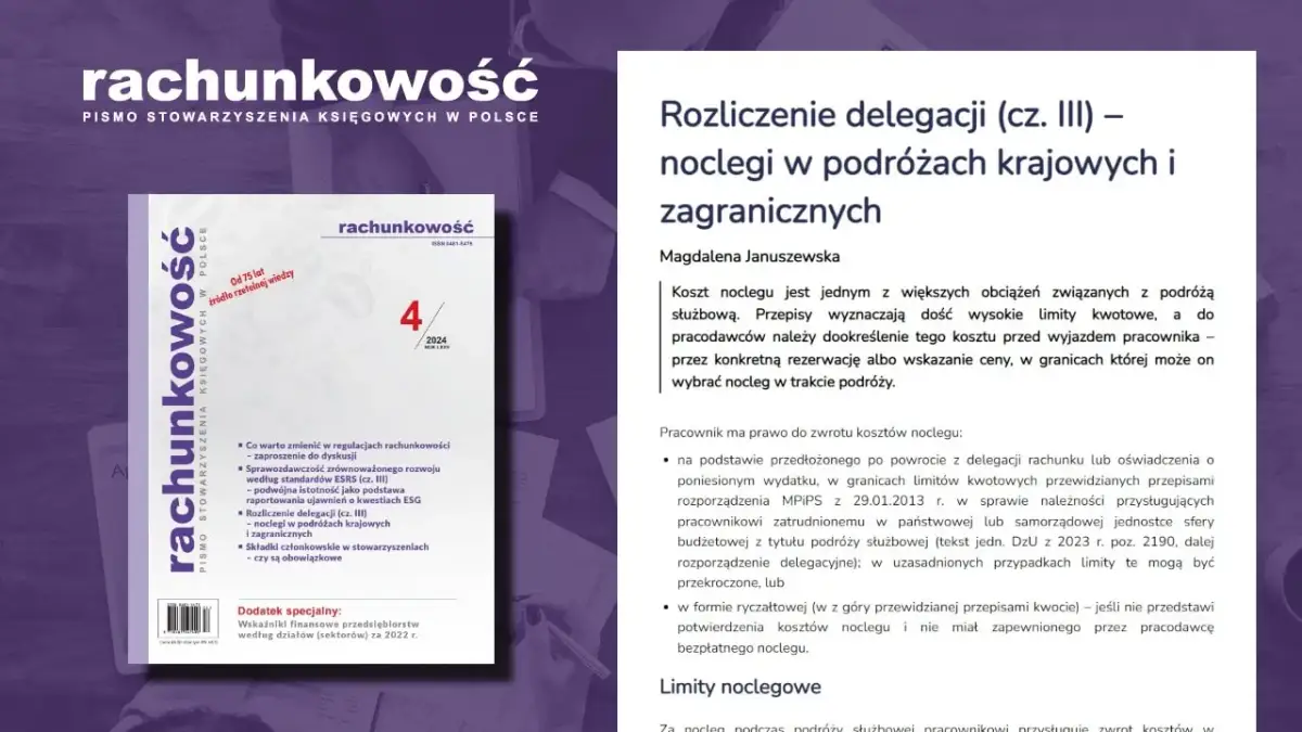 Ile wynosi ryczałt za nocleg? Sprawdź, by nie przepłacać w delegacji
