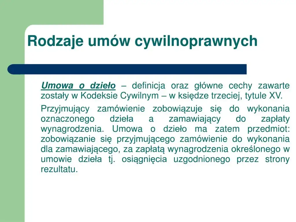 Jakie są rodzaje umów i ich znaczenie w prawie cywilnym?