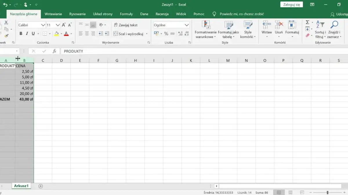 Jak obliczyć cenę netto w Excelu bez błędów i komplikacji