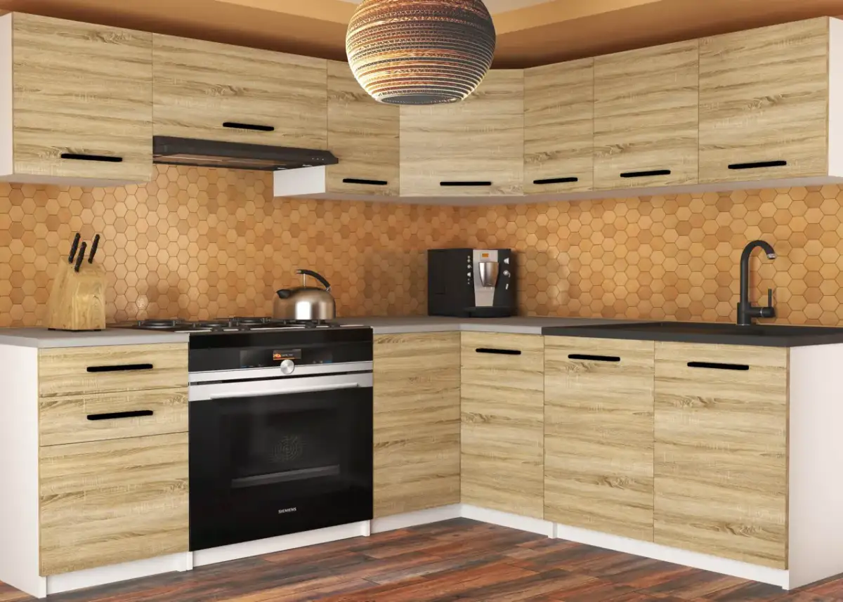 Kuchnia z blatem dąb retro – stwórz stylową przestrzeń bez wydatków