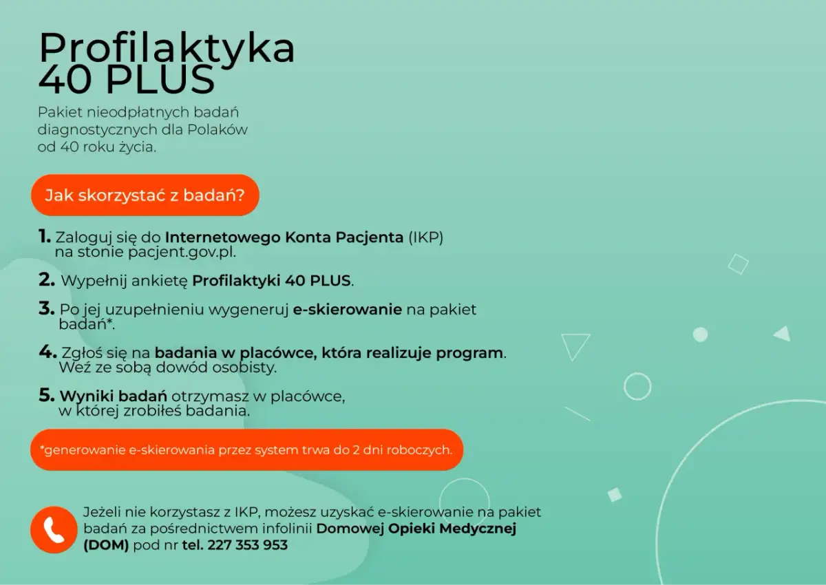 Profilaktyka 40 PLUS: Ostatnie terminy! Co dalej z badaniami?