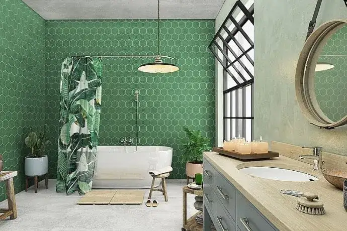 Najlepsze dodatki do zielonej łazienki - inspirujące pomysły na aranżację