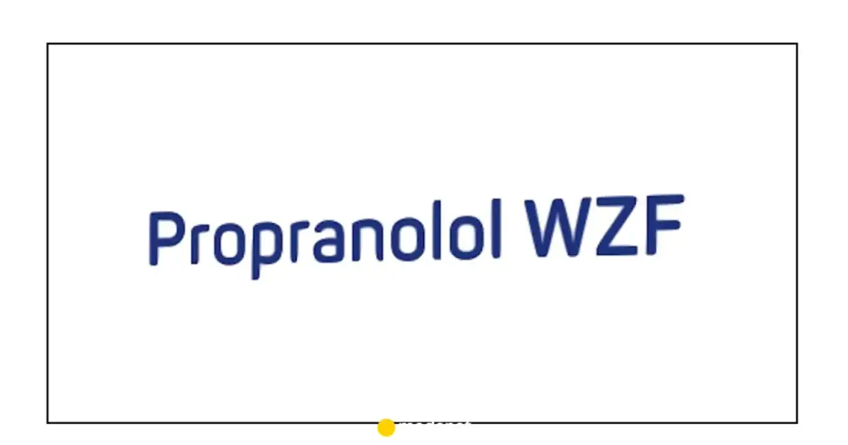 Napis "Propranolol WZF" na białym tle. Czy propranolol uspokaja? To pytanie często zadawane przez osoby szukające ulgi w stresie.