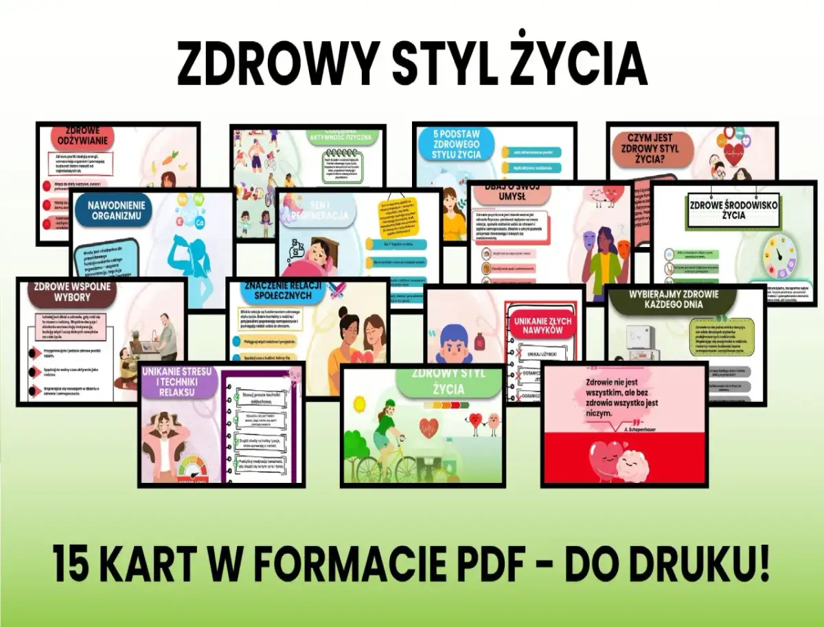 10 zasad zdrowego stylu życia: odżywianie, nawodnienie, aktywność, sen, relacje, umysł, unikanie stresu, unikanie złych nawyków, zdrowe środowisko, wybory.