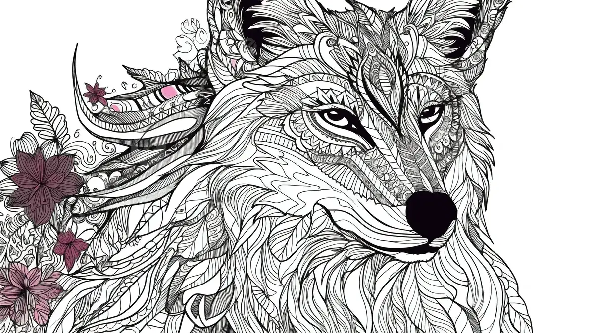 Kolorowanka wilk - darmowe szablony do wydruku dla dzieci i dorosłych