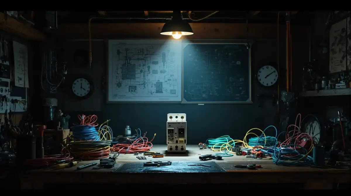 Warsztat elektryka z przewodami i wyłącznikiem. Czy można podłączyć różnicówkę bez uziemienia?