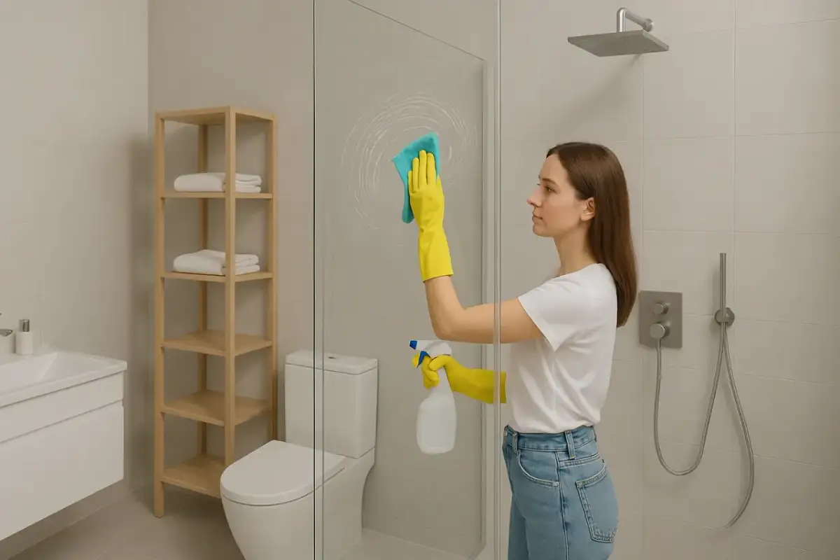 Kafelki w łazience: czym myć, by lśniły bez smug? Poradnik!