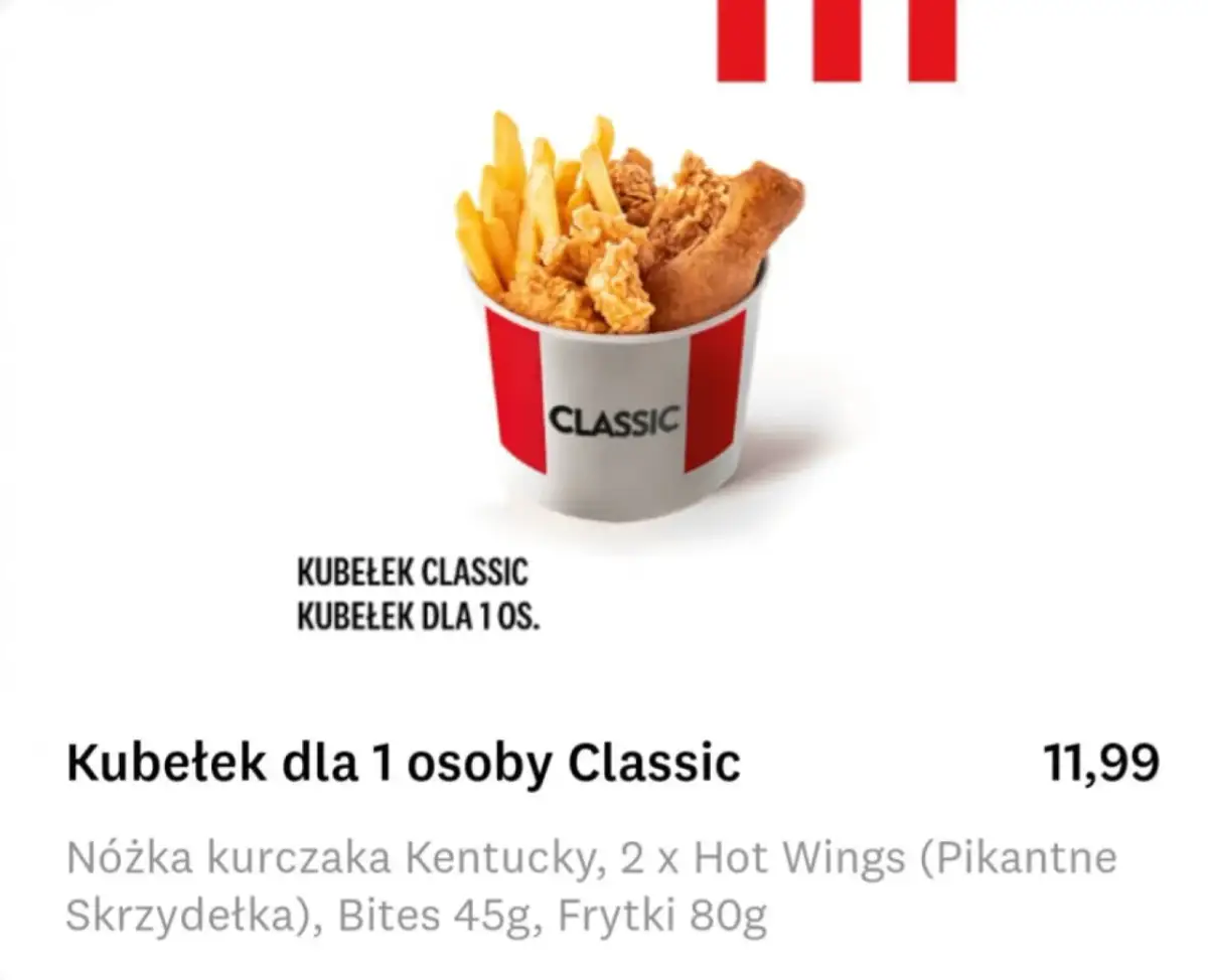 Ile kosztuje kubełek frytek w KFC? Ceny, promocje i warianty