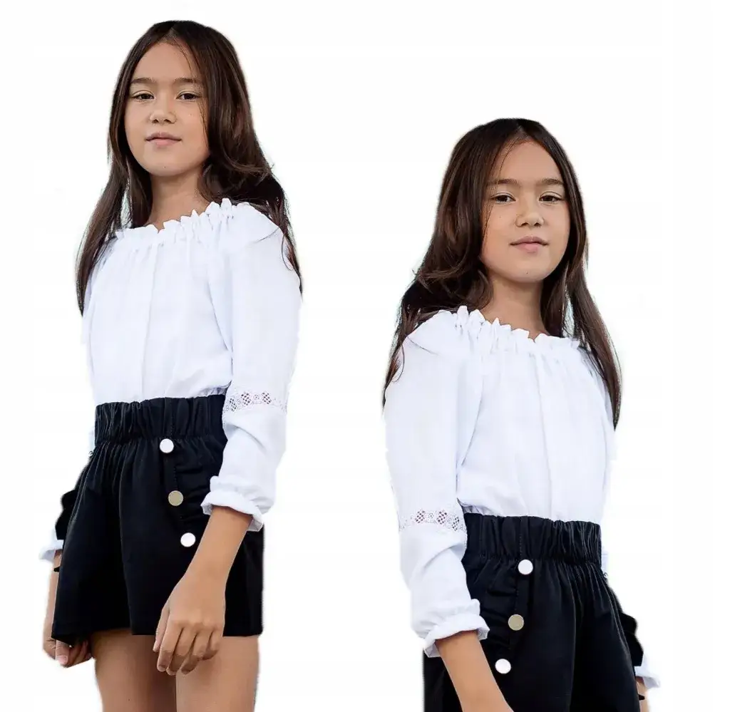 Biała bluzka galowa dla dziewczynki 128: przewodnik + trendy