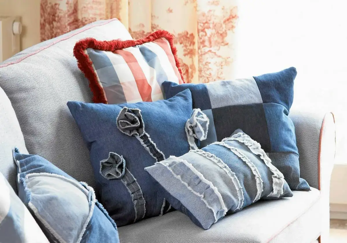 Kwietnik z jeansów: Zrób to sam! Oryginalna ozdoba z cementu.