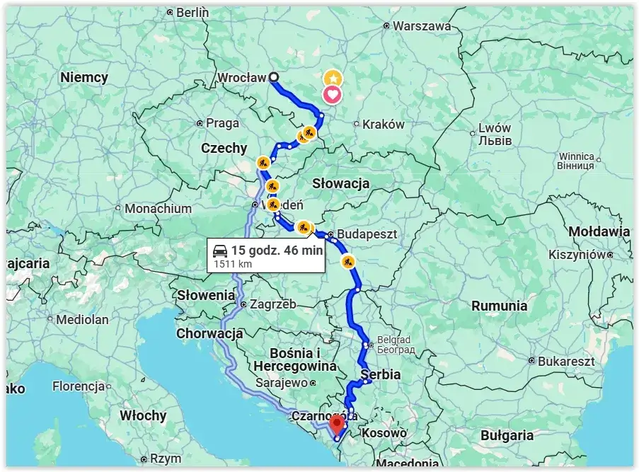Ile się jedzie autokarem do Czarnogóry? Czas podróży i wskazówki