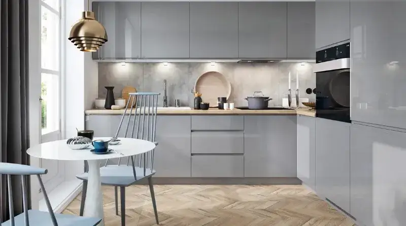 Szara kuchnia: Jaki blat? Materiały, kolory, style wybierz idealny