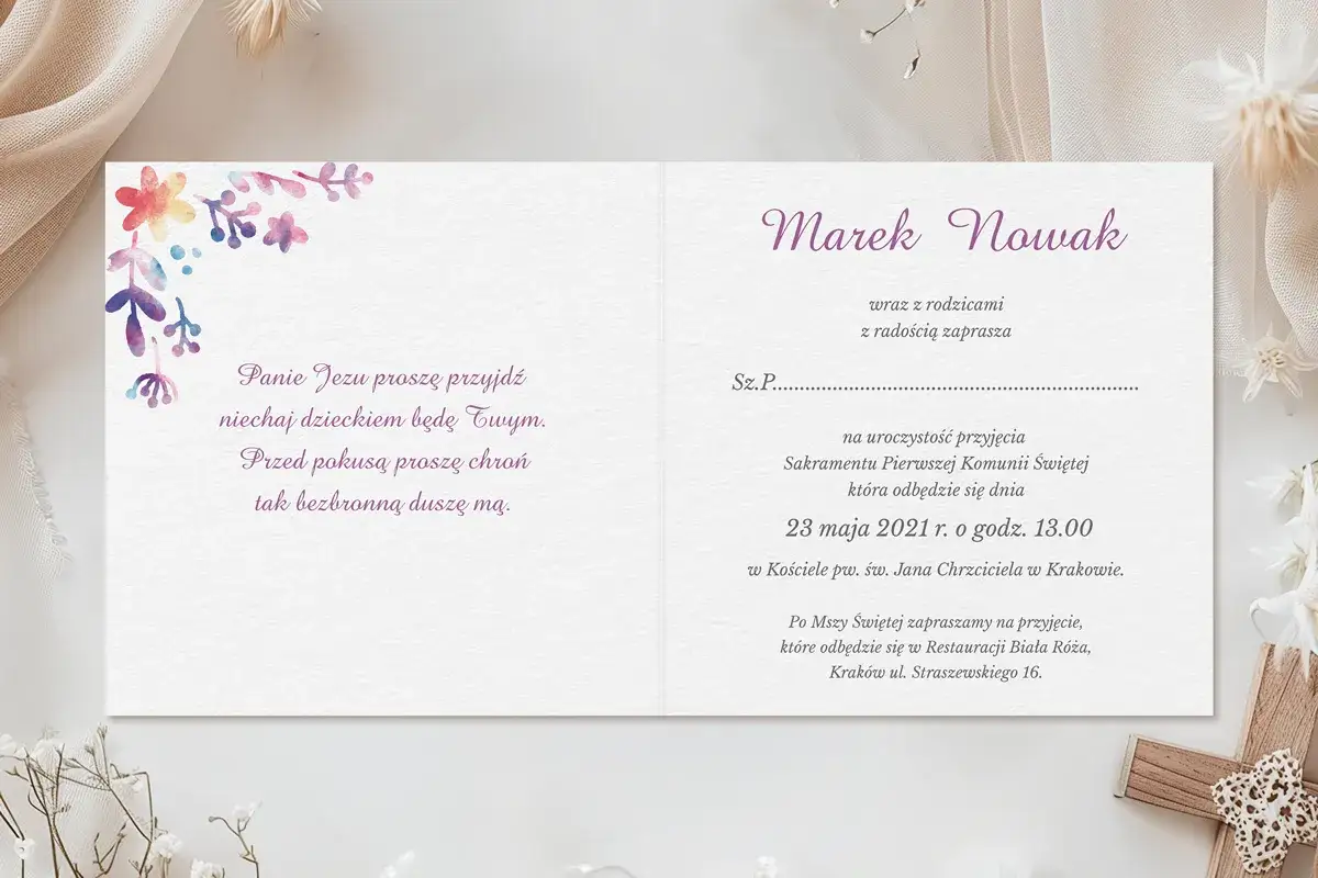 Wypisz zaproszenia na Komunię jak ekspert: Wzory i etykieta