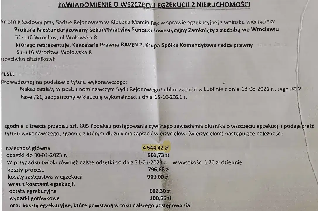 Za jaki dług komornik może zająć mieszkanie? Ważne informacje i wyjątki