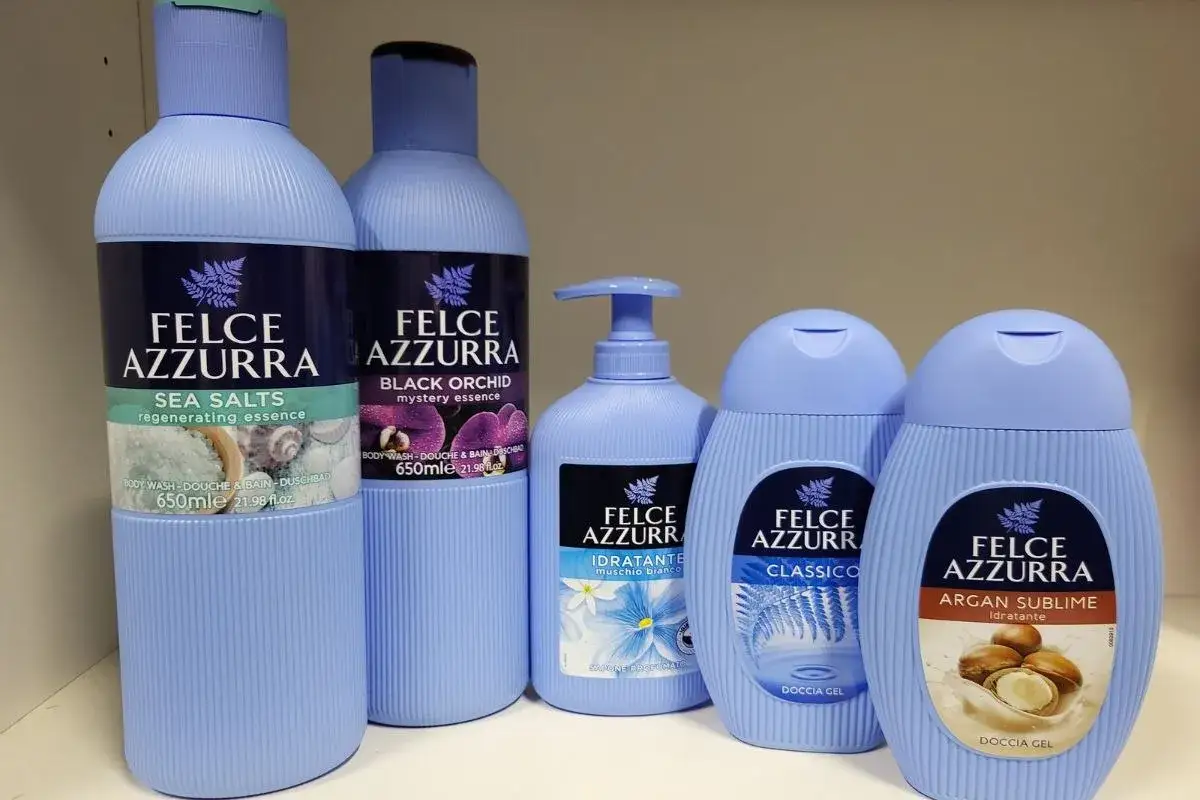 Włoskie kosmetyki Felce Azzurra: żele pod prysznic Sea Salts, Black Orchid, Classico i Argan Sublime. Idealne na prezent!