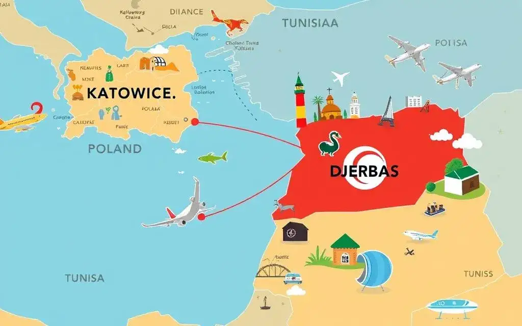 Ile trwa lot z Katowic do Tunezji? Odkryj czas i trasy lotów