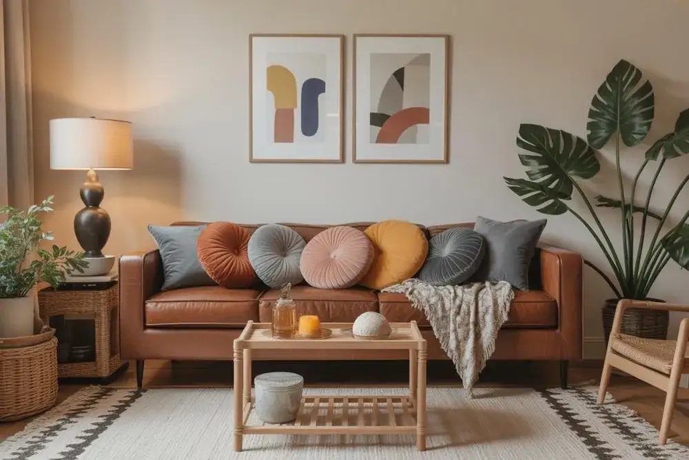 Jakie poduszki do brązowej kanapy, by odmienić wygląd wnętrza?