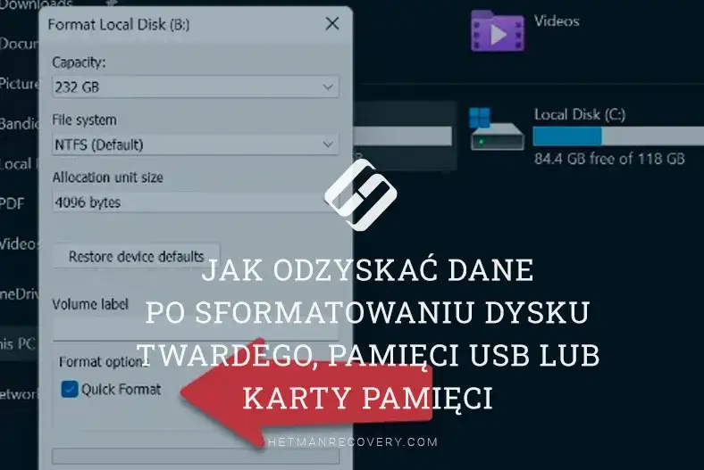 Pendrive prosi o format? Odzyskaj dane! Poradnik krok po kroku