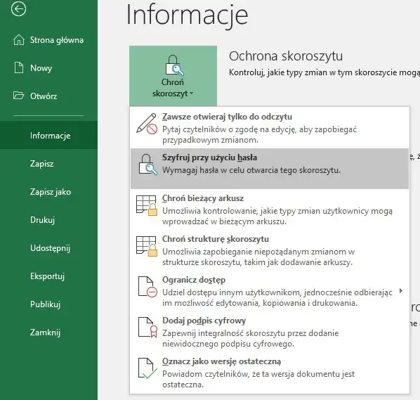 Jak zahasłować Excel i zabezpieczyć swoje dane przed utratą