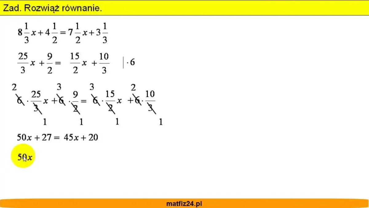 Jak rozwiązać równanie z ułamkiem? Opanuj to krok po kroku!