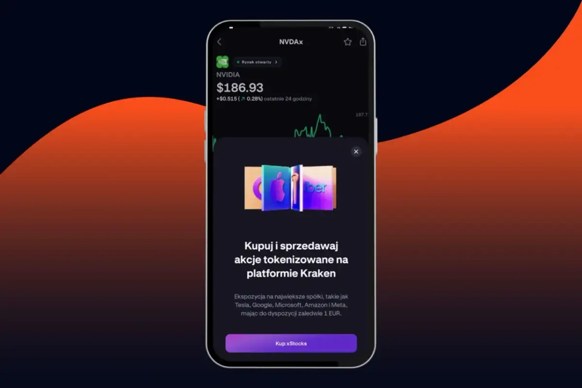 Chcesz wiedzieć, jak kupić akcje na giełdzie? Aplikacja Kraken umożliwia handel tokenizowanymi akcjami największych spółek, nawet od 1 EUR.