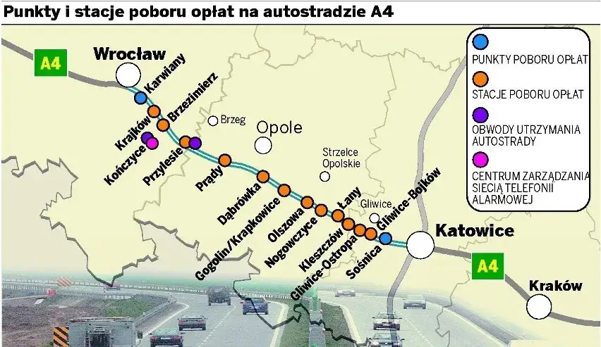 Jak płacić za autostradę A4 Gliwice Wrocław? Aktualne informacje o opłatach