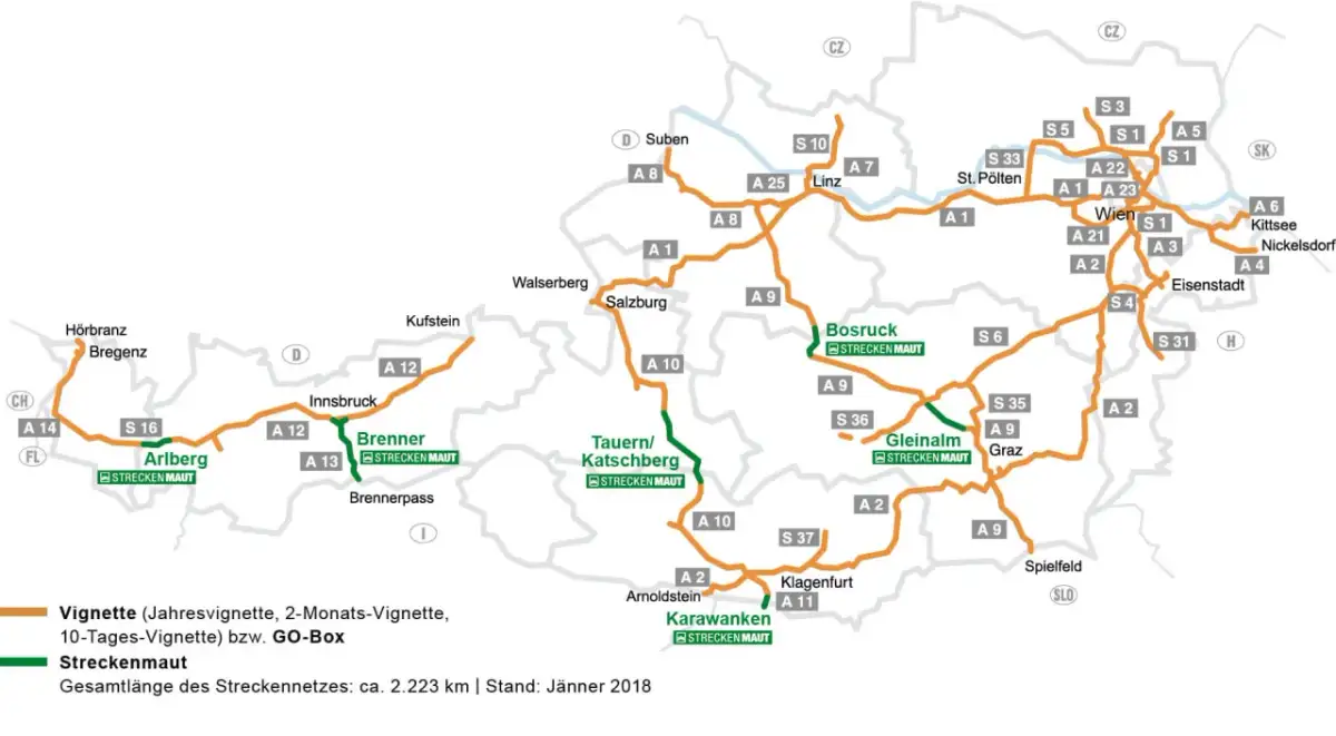 Wiedeń samochodem: najlepsza trasa, koszty, winiety, parking P+R