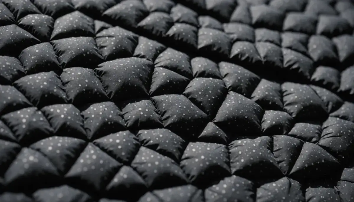 Zbite kuleczki puchu w pikowanej kurtce po praniu. Jak rozbić puch w kurtce po praniu? Delikatne potrząsanie i suszenie pomoże.