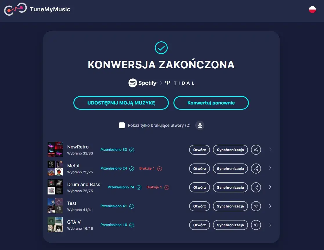 Jak przenieść playlisty Tidal na nowe konto? Prosty poradnik