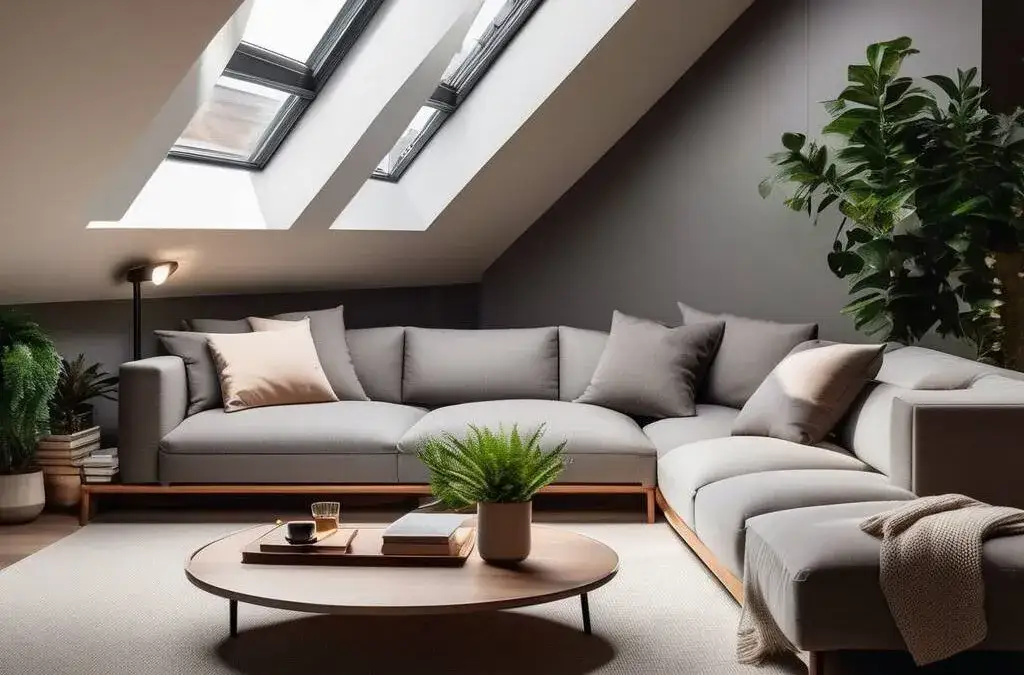 Jak urządzić salon ze skosami? Sprytne triki i rozwiązania