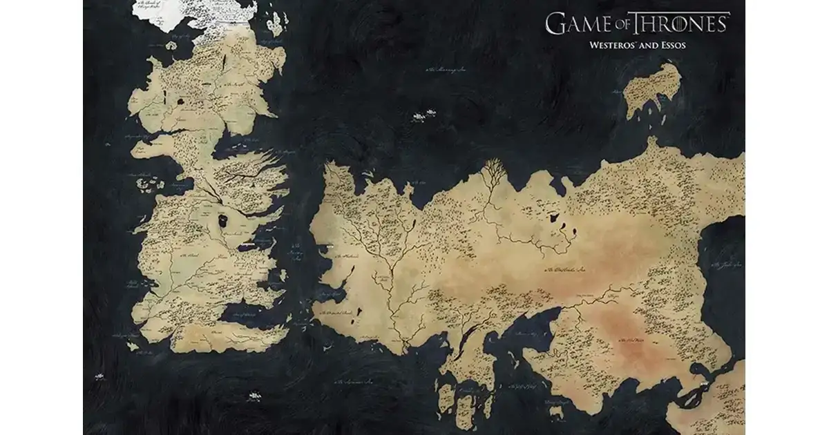 Westeros mapa – szczegółowa mapa świata Gry o Tron