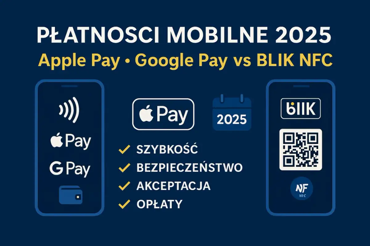 Porównanie płatności mobilnych 2025: Apple Pay, Google Pay vs BLIK NFC. Dowiedz się, jak płacić telefonem mBank.