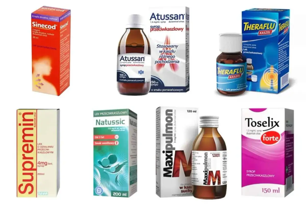Leki na mokry kaszel u dziecka: Supremin, Natussic, Maxipulmon, Toselix, Sinecod, Atussan, Theraflu.