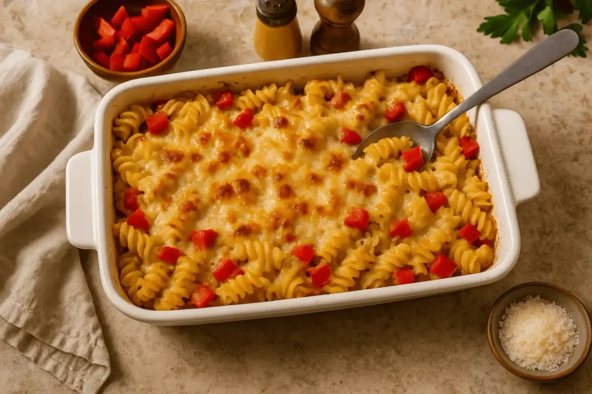 Pyszna zapiekanka z makaronem i papryką: Sekrety wilgoci!