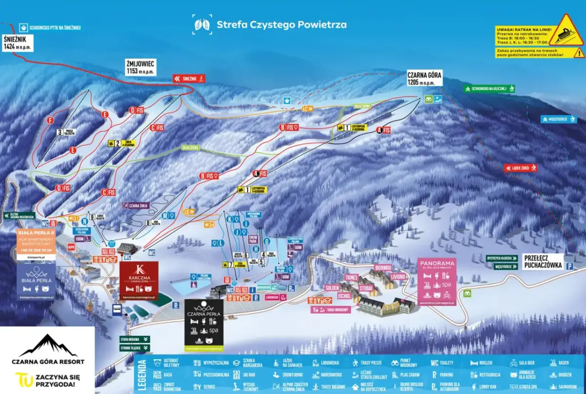 Czarna Góra Resort: Trasy, Ceny Karnetów 2025/26 i Atrakcje