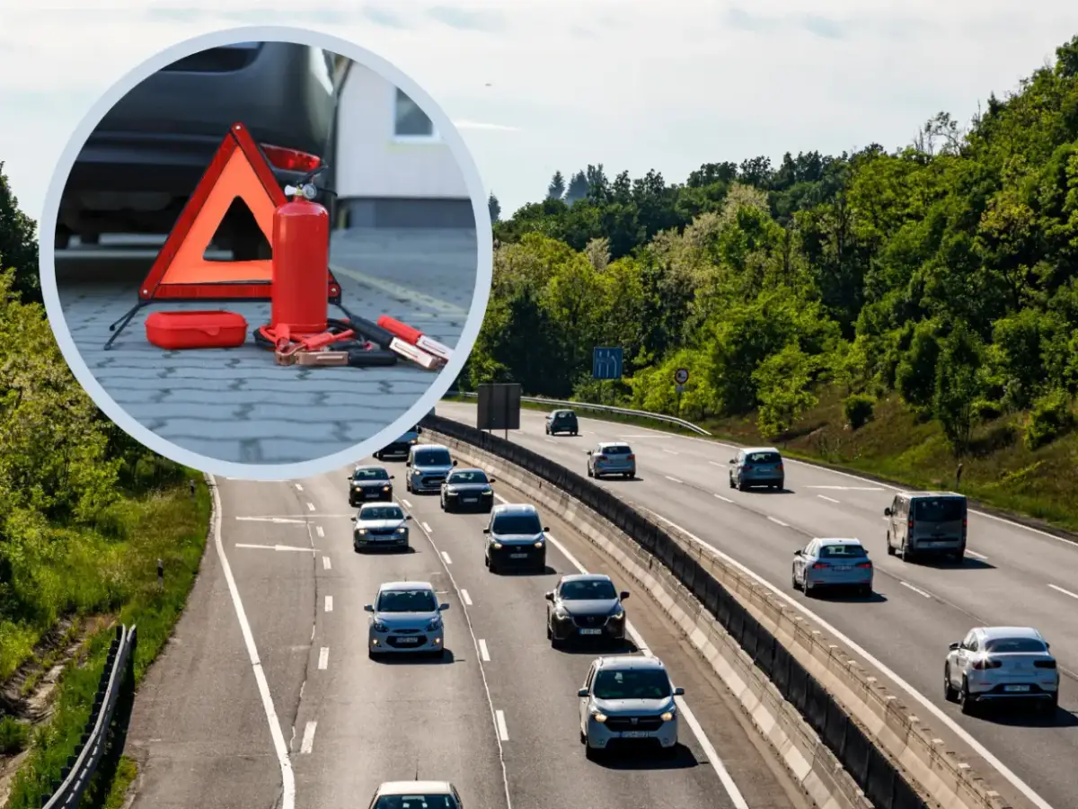 Trójkąt ostrzegawczy, gaśnica i kable rozruchowe to podstawa, co trzeba mieć w aucie w Czechach.