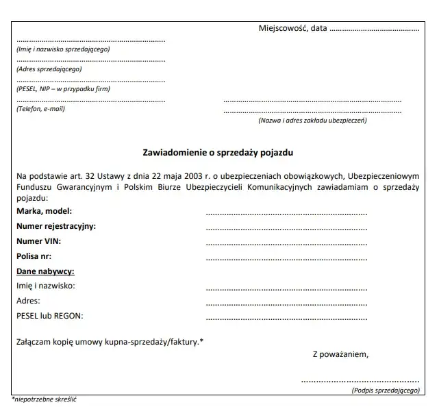 Zgłoszenie sprzedaży auta: terminy w Wydziale Komunikacji i u ubezpieczyciela