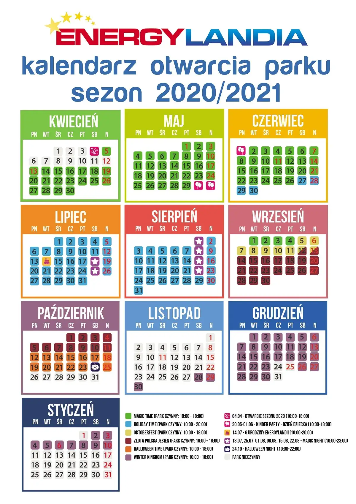 Do której jest czynna Energylandia? Godziny otwarcia parku