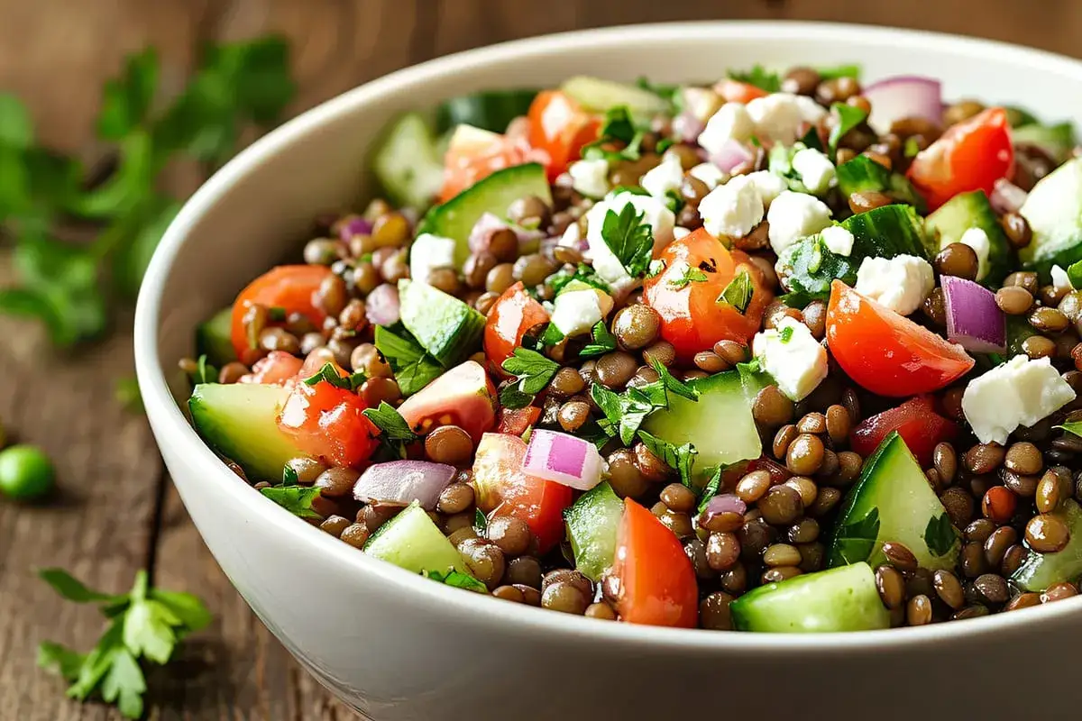 Salade de lentilles froides : recette facile, bienfaits & variations