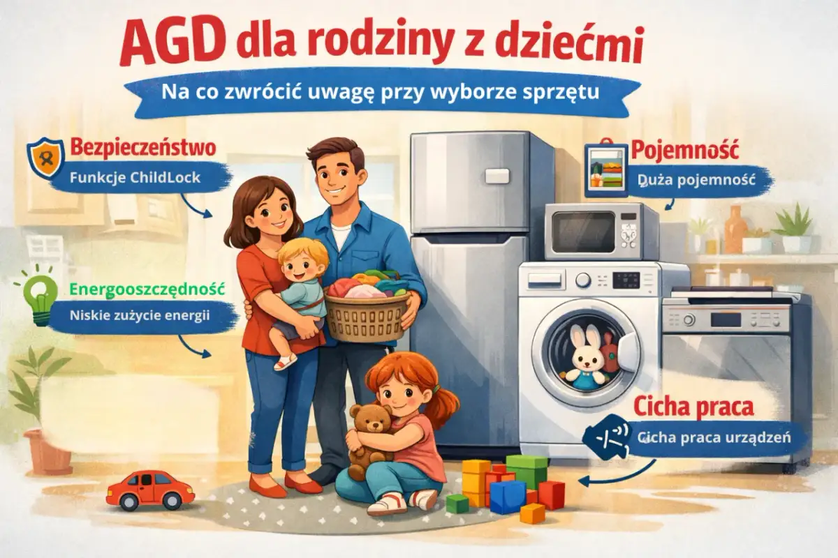 Rodzina wybiera AGD: pralka z funkcją ChildLock, energooszczędna, cicha praca. Zagadka o pralce dla rodziny z dziećmi.
