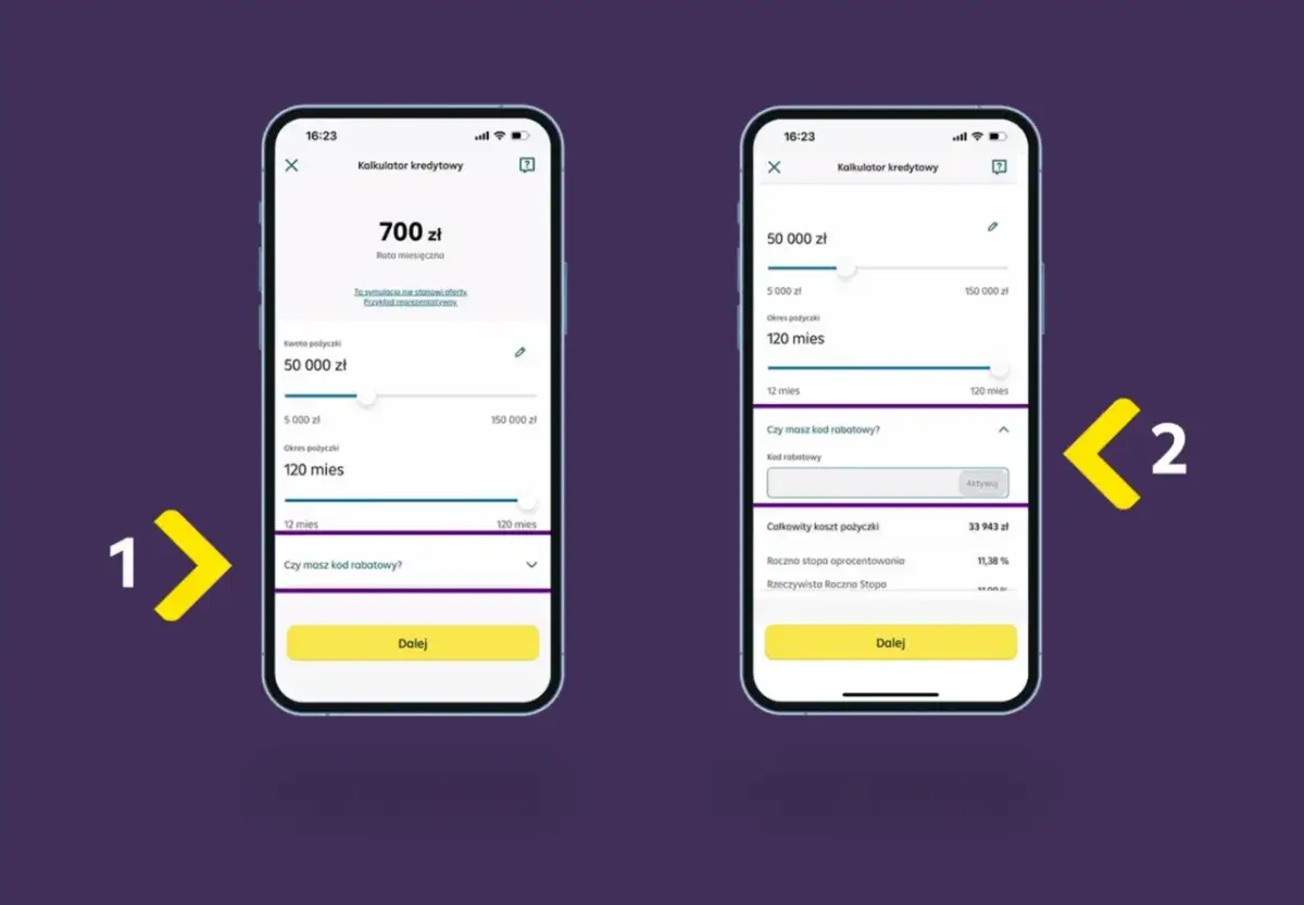 Symulacja kredytu w Raiffeisen Digital Bank. Sprawdź, czy sprawdzają BIK, wpisując kod rabatowy.