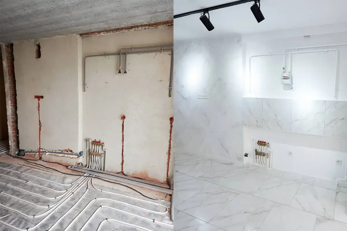 Przed i po remoncie: stan deweloperski vs. wykończone wnętrze. Zobacz, ile kosztuje wykończenie stanu deweloperskiego.