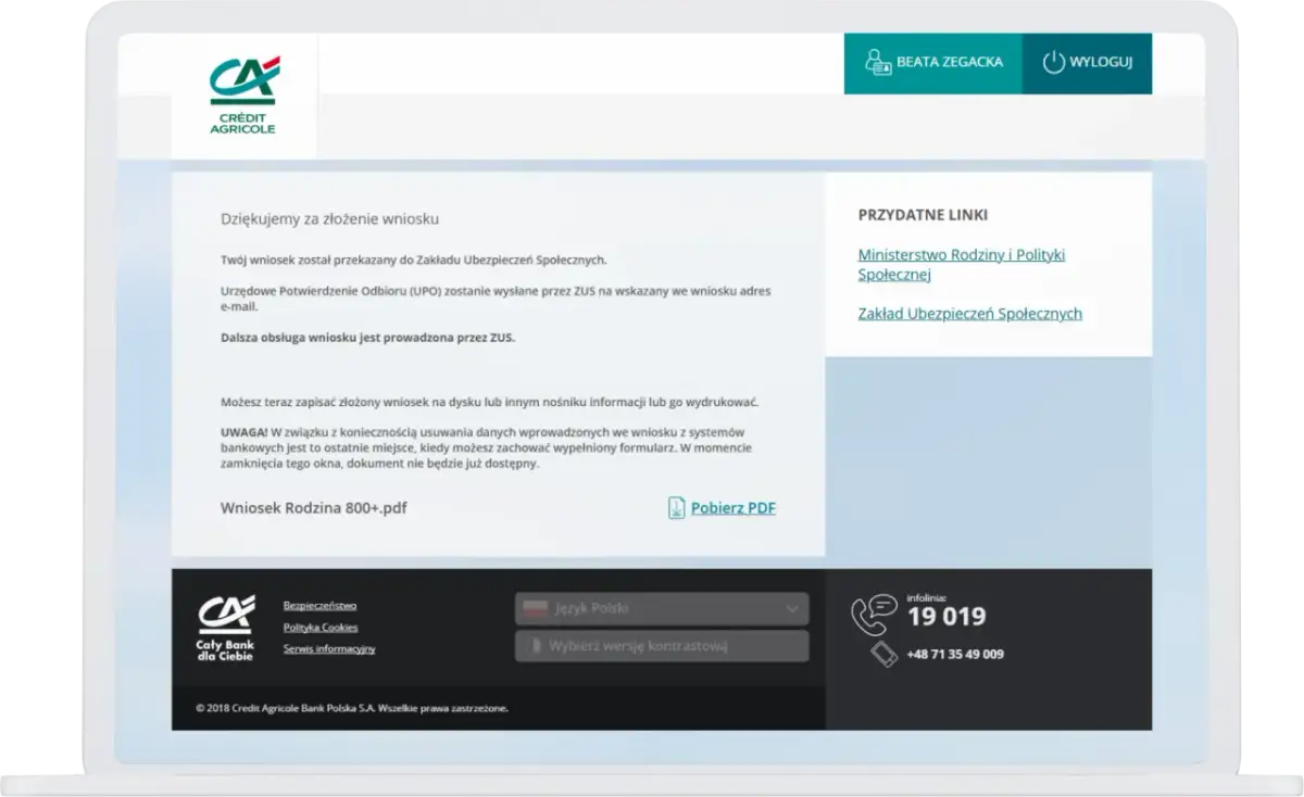 800 plus wniosek ZUS: Złóż online krok po kroku na czas!