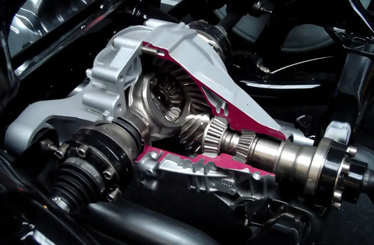 Przekładnia różnicowa, czyli szpera w samochodzie, to mechanizm z zębatkami, który rozdziela moc na koła.