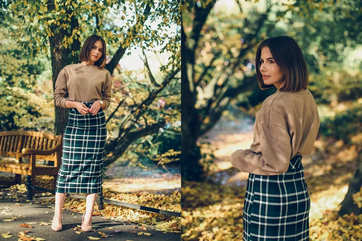 Ołówkowa spódnica w kratę: Stylizacje, porady, błędy do uniknięcia